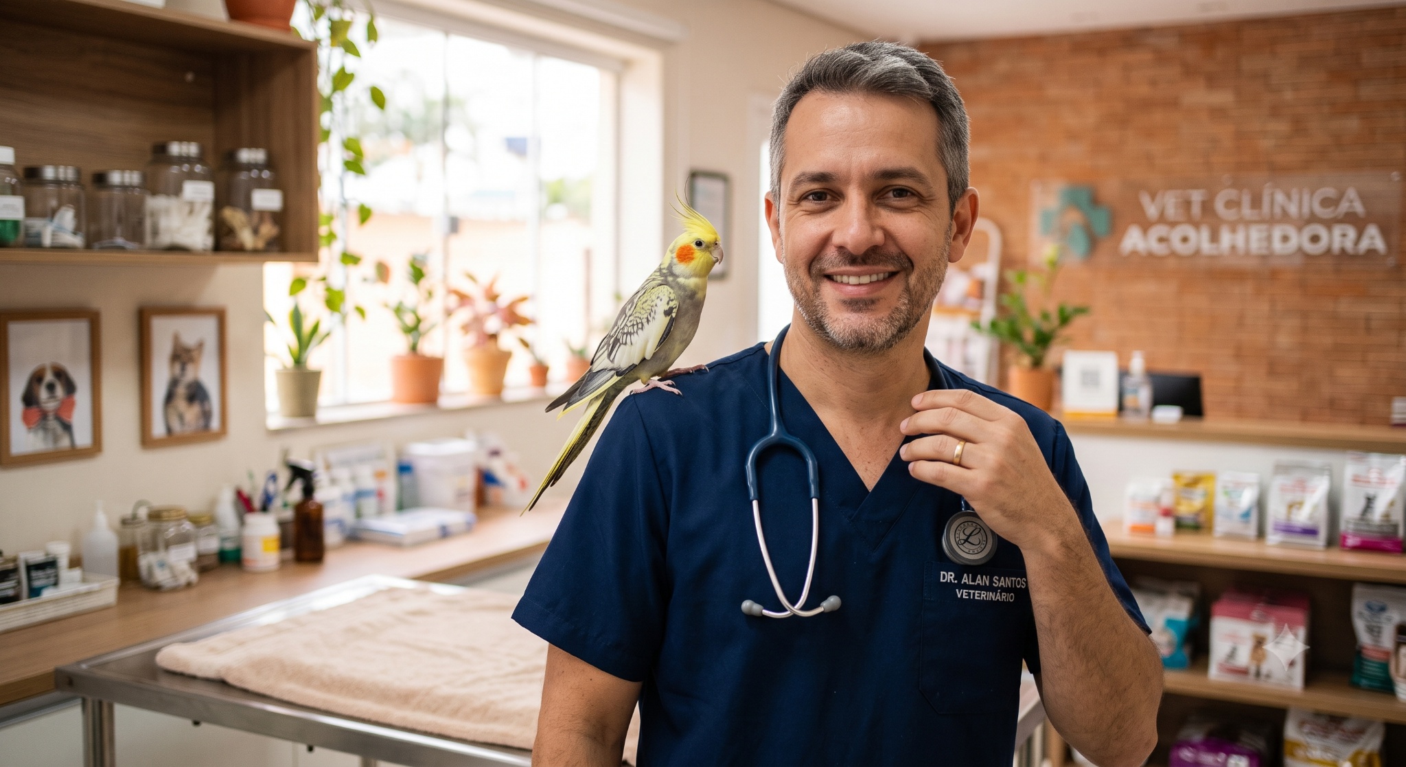 Exame clínico de pets não convencionais em hospital veterinário de São Bernardo do Campo.
